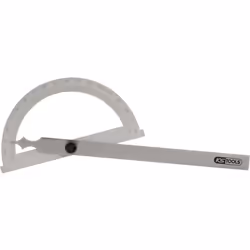 Idéal pour mesure d'angle de 0° à 180° Demi cercle ouvert Avec vis de réglage Graduation 1° Graduation avec de grands chiffre ...