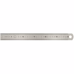 Graduation supérieure 1 mm Graduation inférieure 1 mm Grands chiffres décimaux Unités gravées Graduation en noir Matifié anti ...