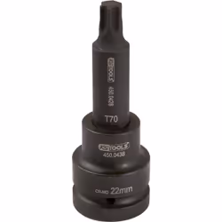 Pour Torx Carré d’entraînement selon DIN 3121 / ISO 1174 Version longue Pour actionnement de machines Tête brunie Chrome-Moly ...