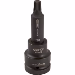 Pour Torx Carré d’entraînement selon DIN 3121 / ISO 1174 Version longue Pour actionnement de machines Tête brunie Chrome-Moly ...