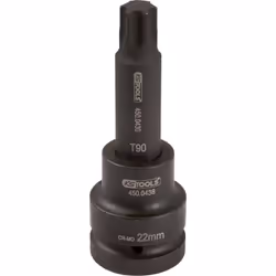 Torx Carré d’entraînement selon DIN 3121 / ISO 1174 Version longue Pour actionnement de machines Tête brunie Chrome-Molybdène ...