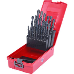 Kstools - Coffret de forets hss-r laminés, 25 pcs, en box pvc, 1-13mm