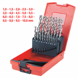 Kstools - Coffret de forets étagés hss TiN, en box pvc, 19 pcs 1-10mm