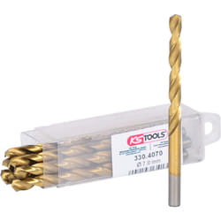 Kstools - Forets hss TiN, 7mm, pack de 10