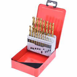 KS Tools 330.4610, Perceuse, Ensemble de forets, Rotation vers la droite, Métal, Plastique, Bois, 130°, Acier rapide revêtu d ...