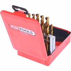 Kstools - Coffret de forets hss TiN, en box métal 19 pcs 1-10mm