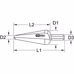 KS Tools 336.0013 foret Mèches à métaux en cône 1 pièce(s)