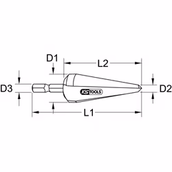 KS Tools 336.0033 foret Mèches à métaux en cône 1 pièce(s)
