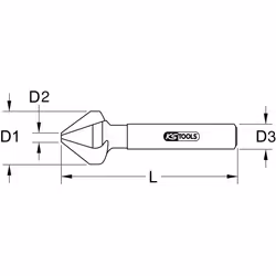KS Tools 336.0053 foret Mèche d’ébarbage