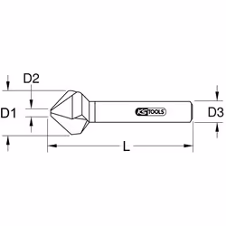KS Tools 336.0076 foret Mèche d’ébarbage 1 pièce(s)