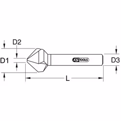 KS Tools 336.0124 foret Mèche d’ébarbage 1 pièce(s)