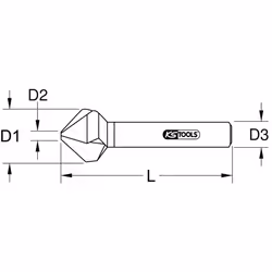Kstools - Forets aléseurs hss TiN 90°, 23 mm - Vue supplémentaire 2