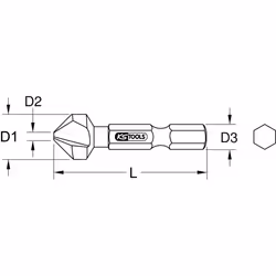 KS Tools 336.0302 foret Mèche d’ébarbage 1 pièce(s)