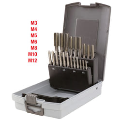 Coffret de tarauds hss co, 21 pcs en box pvc, M3-M12