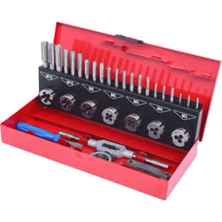 Kstools - Coffret de tarauds et filières hss Co, 32 pcs