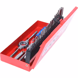 Kstools - Coffret de tarauds et filières hss Co, 32 pcs