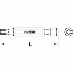 Kstools - 1/4 Embouts de visage Torx, 75mm, T10, pack de 5