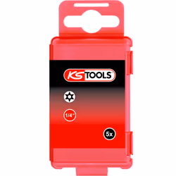 Kstools - 1/4 Embout de vissage Torx percé, 75mm, TB40, pack de 5