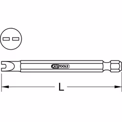Kstools - 1/4 Embouts Spanner, 75mm, 10mm pack de 5