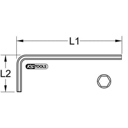 Clés mâles 6 pans courtes 1/4''