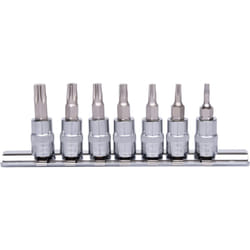 Kstools - 1/4 Coffret douilles mini-cliquet CHROMEplus Torx, 7 pcs, T10-T40