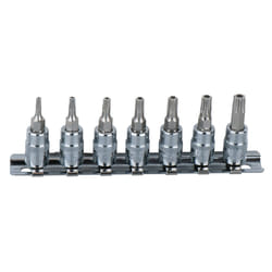 Kstools - 1/4 Jeu de douilles tournevis Torx percé CHROMEplus, 7 pcs TB10-TB40
