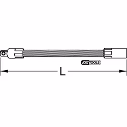 Kstools - ks tools 918.1505 rallonge flexible 1/4'' chrome plus 150 mm