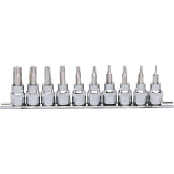 Kstools - 3/8 Jeu de douilles tournevis Torx CHROMEplus, 10 pcs T10-T55