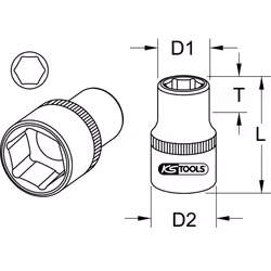 KS Tools 917.1330 douills et ensemble de douilles Prise