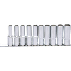 1/2 Jeu de douilles 6 pans, longues, 10 pcs 10-19 mm