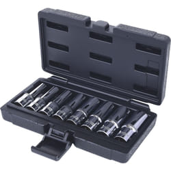 Kstools - 1/2 Jeu de douilles Torx e CHROMEplus, longues, 8 pcs