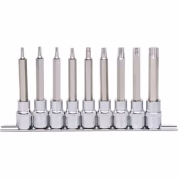 KS Tools 918.1317, Ensemble de douilles, 1/2", Métrique, 9 tête(s), T20, T25, T27, T30, T40, T45, T50, T55, T60, Sulfate de c ...