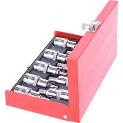 Kstools - 1/2 CHROMEplus Jeu de douilles tournevis Torx percé,9 pcs TB20-TB60