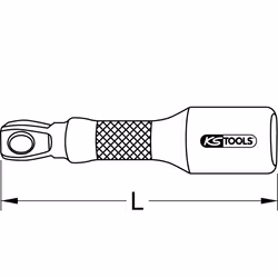 KS Tools 918.1264, Article unique, Rallonge, Acier chromé au vanadium, Chrome, 50 mm, 1 pièce(s)