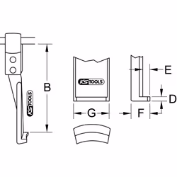 Griffes à blocage rapide, 220 mm, Ø 5 mm