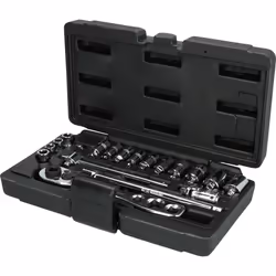 KS Tools 130.0300, Ensemble de douilles, 19 tête(s), Acier, DIN 3120, ISO 1174, 865 g