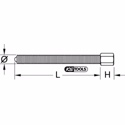 KS Tools 610.2702 Fuseau Noir 1 pièce(s)