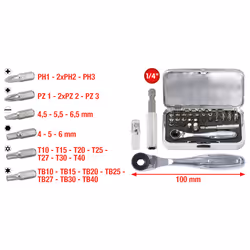 KS Tools 918.4600, 31 pièce(s), Sulfate de chondroïtine, 600 g, 25,4 / 4 mm (1 / 4")