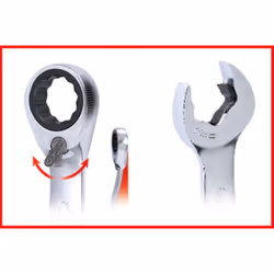Clés mixtes à cliquet avec système de cliquet dans la fourche réversible duo GEARplus 8mm - Vue supplémentaire 5