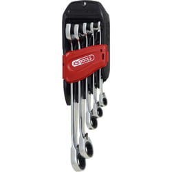 KS TOOLS DUO GEARplus Clés mixtes à cliquet avec système de cliquet dans la fourche réversible, 5 pcs