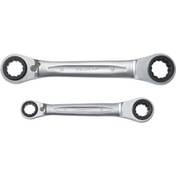 4 in 1 GEARplus Jeu de clés polygonales à cliquet, 2 pcs 21-34mm