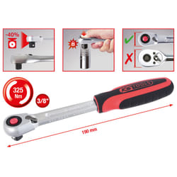 Kstools - Cliquet réversible SlimPOWER 3/8, 72 dents