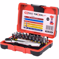 KS Tools 918.3010, 32 pièce(s), PH 1, PH 2, PH 3, PZ 1, PZ 2, PZ 3, T10, T15, T20, T25, T27, T30, T40, Alliage acier-nickel,  ...