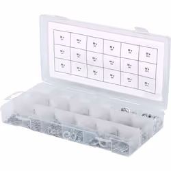 Ks tools 970.0240 assortiment de rondelles standard et dentelées