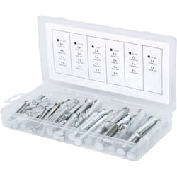 Assortiment d'écrous de sécurité, ø 5-12mm, 21 dim. 60 pcs