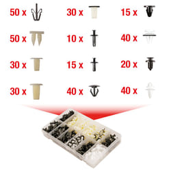 Kstools - Jeu de clips de fixation - Mitsubishi, 370 pcs