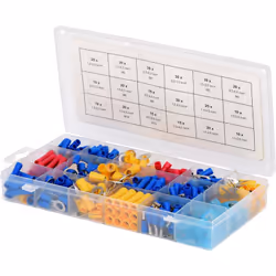 Adapté pour diamètres de câbles : rouge 0,5-1,5 mm², bleu 1,5-2,5 mm², jaune 2,5-6,0 mm² Livré dans un coffret en plastique P ...