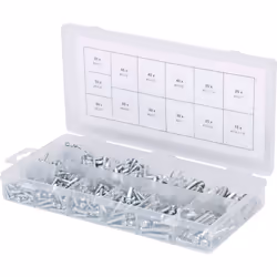 Kstools - Assortiment de vis auto-taraudeuses à tête ronde x550