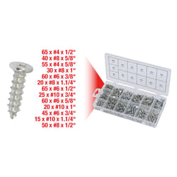 Assortiment de vis auto-taraudeuses bois, 550 pcs