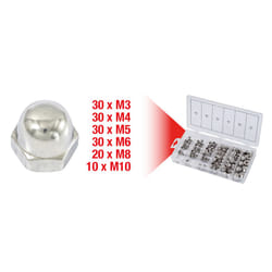 Kstools - Assortiment d'écrous borgnes en inox, 150 pcs
